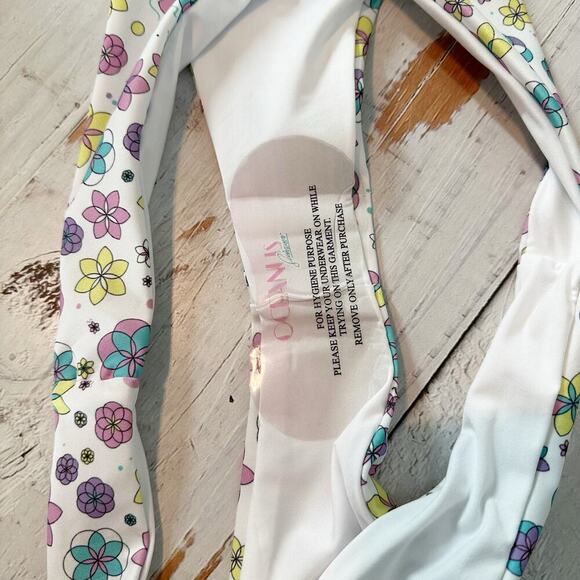 Oceanus Swimwear Revolve Ditzy Floral Bikini Set White Multi Size Large - Picture 4 of 7